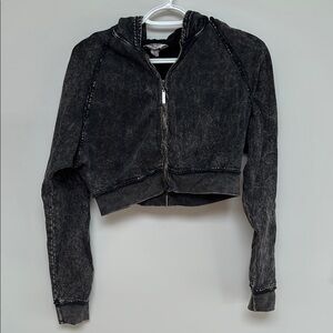 Hard Tail Crop Double Zip Double Hoodie - Mineral Wash 6